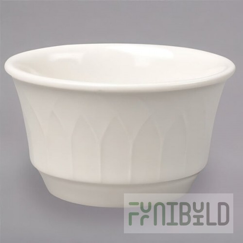 Homer Laughlin from Steelite International HL1467000 Gothic 3.5 oz. Ivory (American White) Undecorated China Ramekin - 36/Case