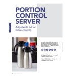 Service Ideas Portion Control Server 33.8 oz. Stainless Steel Insulated Coffee Carafe / Server with Black Lid 1000NK-N