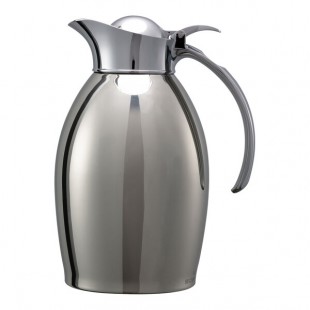 Service Ideas Nicollet 33.8 oz. Polished Stainless Steel Insulated Carafe / Server with Flip Top Lid NIC10PS