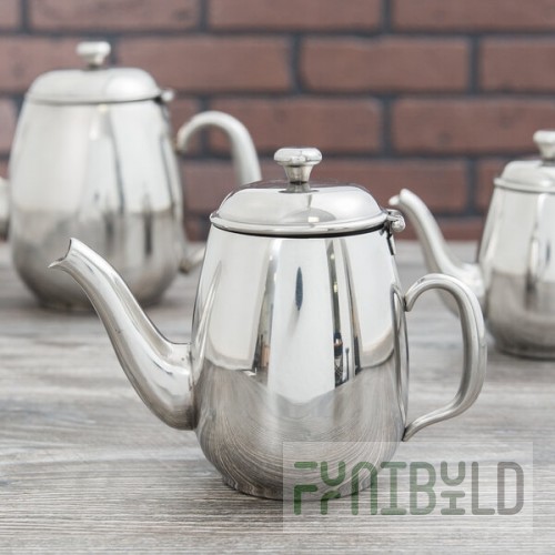 Vollrath 46594 Orion 20 oz. Mirror-Finished Stainless Steel Coffee / Tea Pot