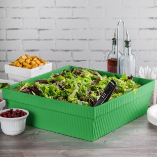 TableCraft CW1494GN 24 Qt. Green Cast Aluminum Square Bowl TableCraft CW1494GN 24 Qt. Green Cast Aluminum Square Bowl