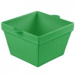 TableCraft CW1494GN 24 Qt. Green Cast Aluminum Square Bowl