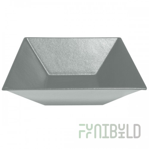 G.E.T. Enterprises BSD16ST Bugambilia 13.5 Qt. Classic Textured Finish Steel Resin-Coated Aluminum XL Deep Square Bowl