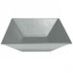 G.E.T. Enterprises BSD16ST Bugambilia 13.5 Qt. Classic Textured Finish Steel Resin-Coated Aluminum XL Deep Square Bowl