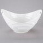 10 Strawberry Street WTR-13RBBOATBWL Whittier 80 oz. White Porcelain Boat Bowl with Ribbed Texture - 4/Case 10 Strawberry Street WTR-13RBBOATBWL Whittier 80 oz. White Porcelain Boat Bowl with Ribbed Texture - 4/Case