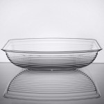 Cambro RSB1419CW135 12 Qt. Clear Camwear® Rectangular Ribbed Bowl Cambro RSB1419CW135 12 Qt. Clear Camwear® Rectangular Ribbed Bowl