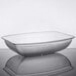 Cambro RSB1419CW135 12 Qt. Clear Camwear® Rectangular Ribbed Bowl Cambro RSB1419CW135 12 Qt. Clear Camwear® Rectangular Ribbed Bowl