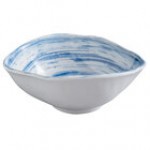 Elite Global Solutions D863OV Van Gogh Black 28 oz. Oval Melamine Bowl - 6/Case
