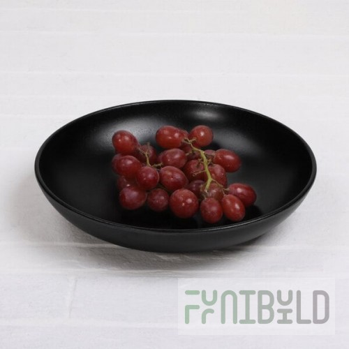 Elite Global Solutions JW875 Ore 1.19 Qt. Black Round Bowl - 6/Case