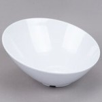 GET B-785-1-W San Michele 10 oz. White Slanted Melamine Bowl - 12/Case
