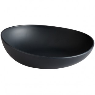 GET Enterprises B-4500-DG Riverstone 28 oz. Dark Gray Irregular Round Matte Melamine Serving Bowl - 12/Pack GET Enterprises B-4500-DG Riverstone 28 oz. Dark Gray Irregular Round Matte Melamine Serving Bowl - 12/Pack