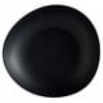 GET Enterprises B-4500-DG Riverstone 28 oz. Dark Gray Irregular Round Matte Melamine Serving Bowl - 12/Pack