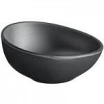 GET Enterprises B-4500-DG Riverstone 28 oz. Dark Gray Irregular Round Matte Melamine Serving Bowl - 12/Pack