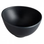 GET Enterprises B-4500-DG Riverstone 28 oz. Dark Gray Irregular Round Matte Melamine Serving Bowl - 12/Pack