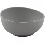 GET Enterprises B-4500-DG Riverstone 28 oz. Dark Gray Irregular Round Matte Melamine Serving Bowl - 12/Pack