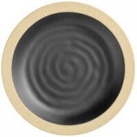 Acopa Ugoki 28 oz. Matte Black Melamine Bowl with Ivory Rim - 12/Pack Acopa Ugoki 28 oz. Matte Black Melamine Bowl with Ivory Rim - 12/Pack
