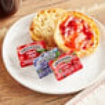 Smucker's Concord Grape Jelly, Apple Jelly, and Strawberry Jam 0.5 oz. Portion Cups - 200/Case Smucker's Concord Grape Jelly, Apple Jelly, and Strawberry Jam 0.5 oz. Portion Cups - 200/Case