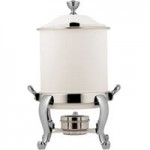 Bon Chef 19040G Elite Rectangle 8 Qt. Dripless Stainless Steel with Gold Accents Roll Top Chafer with Roman Legs Bon Chef 19040G Elite Rectangle 8 Qt. Dripless Stainless Steel with Gold Accents Roll Top Chafer with Roman Legs