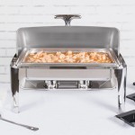 Vollrath T3500 8 Qt. Mirror Finish Stainless Steel Roll Top Chafer Vollrath T3500 8 Qt. Mirror Finish Stainless Steel Roll Top Chafer