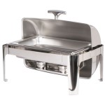 Vollrath T3500 8 Qt. Mirror Finish Stainless Steel Roll Top Chafer Vollrath T3500 8 Qt. Mirror Finish Stainless Steel Roll Top Chafer