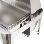 Vollrath T3500 8 Qt. Mirror Finish Stainless Steel Roll Top Chafer Vollrath T3500 8 Qt. Mirror Finish Stainless Steel Roll Top Chafer