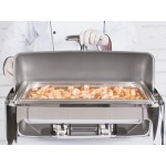 Vollrath T3500 8 Qt. Mirror Finish Stainless Steel Roll Top Chafer Vollrath T3500 8 Qt. Mirror Finish Stainless Steel Roll Top Chafer