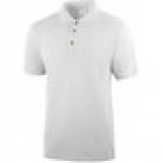 National Patrol by Henry Segal Unisex Customizable White Short Sleeve Pique Polo Shirt with Wood Buttons - Cotton / Poly Blend - 2X