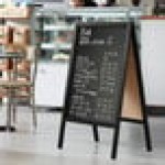 Choice A-Frame Marker Board Sidewalk Sign - Black Wood - 25 Choice A-Frame Marker Board Sidewalk Sign - Black Wood - 25
