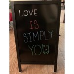 Choice A-Frame Marker Board Sidewalk Sign - Black Wood - 25 Choice A-Frame Marker Board Sidewalk Sign - Black Wood - 25