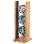 Cal-Mil 3411-99 Madera 3-Cylinder Vertical Flatware / Condiment Display
