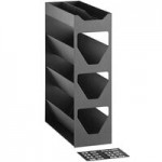 ServSense Black 2-Section Countertop Condiment Pump Organizer - 16 ServSense Black 2-Section Countertop Condiment Pump Organizer - 16