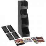 ServSense Black 2-Section Countertop Condiment Pump Organizer - 16 ServSense Black 2-Section Countertop Condiment Pump Organizer - 16
