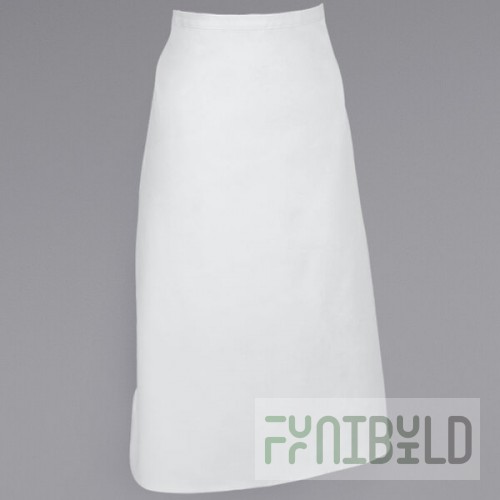 Mercer Culinary M61130WH Genesis® White Poly-Cotton Bistro Apron - 33