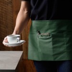 Choice Hunter Green Poly-Cotton Standard Waist Apron with 3 Pockets - 12 Choice Hunter Green Poly-Cotton Standard Waist Apron with 3 Pockets - 12