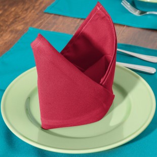 Intedge Hot Pink 100% Polyester Cloth Napkins, 18