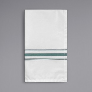 Oxford Super Blend Forest Green 100% Spun Polyester Bistro Striped Cloth Napkins 18 Oxford Super Blend Forest Green 100% Spun Polyester Bistro Striped Cloth Napkins 18
