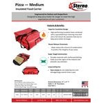 Sterno 72608 Red Medium Insulated Vinyl Delivery Pizza Carrier, 19 Sterno 72608 Red Medium Insulated Vinyl Delivery Pizza Carrier, 19