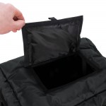 CaterGator Dash Black Nylon Heavy-Duty Insulated Soft-Sided Sandwich / Take-Out Delivery Bag - Holds (3) 12 CaterGator Dash Black Nylon Heavy-Duty Insulated Soft-Sided Sandwich / Take-Out Delivery Bag - Holds (3) 12