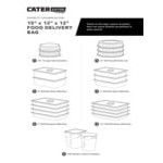 CaterGator Dash Black Nylon Heavy-Duty Insulated Soft-Sided Sandwich / Take-Out Delivery Bag - Holds (3) 12 CaterGator Dash Black Nylon Heavy-Duty Insulated Soft-Sided Sandwich / Take-Out Delivery Bag - Holds (3) 12