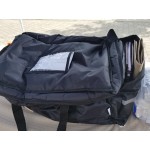 CaterGator Dash Black Nylon Heavy-Duty Insulated Soft-Sided Sandwich / Take-Out Delivery Bag - Holds (3) 12 CaterGator Dash Black Nylon Heavy-Duty Insulated Soft-Sided Sandwich / Take-Out Delivery Bag - Holds (3) 12