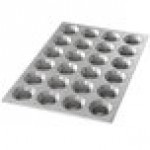 Chicago Metallic 42755 24 Cup 3 oz. Glazed Aluminized Steel Mini Crown Muffin Pan - 14 1/16