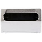 Vollrath 6513-06 Black One Sided Countertop Minifold Napkin Dispenser with Chrome Faceplate