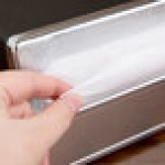 Vollrath 6513-06 Black One Sided Countertop Minifold Napkin Dispenser with Chrome Faceplate