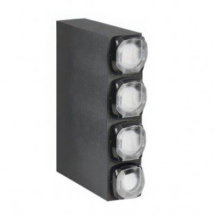 Vollrath K4V-4L LidSaver® 3 Black 4-Slot Vertical Standard Countertop Lid Dispenser Cabinet