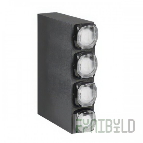 Vollrath K4V-4L LidSaver® 3 Black 4-Slot Vertical Standard Countertop Lid Dispenser Cabinet