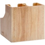 Acopa Wood 4-Section Tiered Cup and Lid Organizer