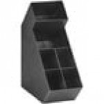ServSense Black 5-Section Countertop Dome Lid / Straw Organizer - 5 1/8
