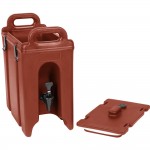 Cambro 250LCD402 Camtainer® 2.5 Gallon Brick Red Insulated Beverage Dispenser