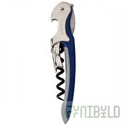 Franmara 3165-09 Murano Waiter's Corkscrew with Blue Handle