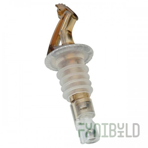 Precision Pours 112 RA F 1.5 oz. Rum Amber Measured Liquor Pourer with Fliptop - 12/Pack